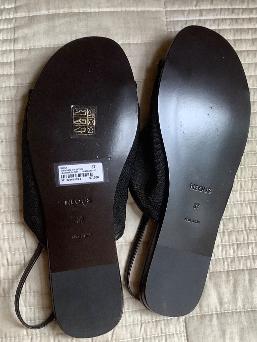 NEOUS Mesh Sling Back Flat Sandals SZ EU 37/ US 7 - Picture 10 of 15